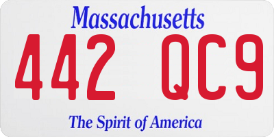 MA license plate 442QC9