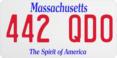 MA license plate 442QD0