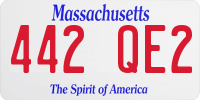 MA license plate 442QE2