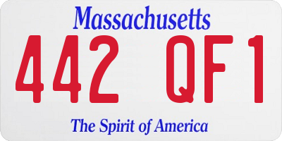 MA license plate 442QF1