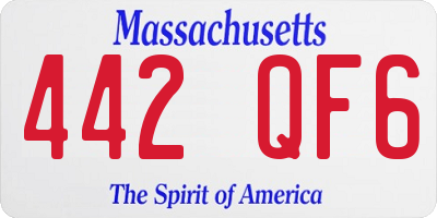 MA license plate 442QF6