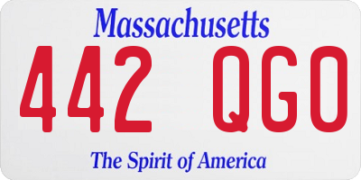 MA license plate 442QG0