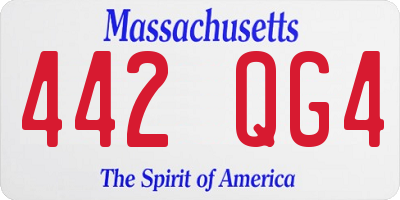 MA license plate 442QG4