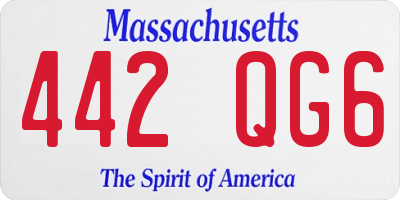 MA license plate 442QG6