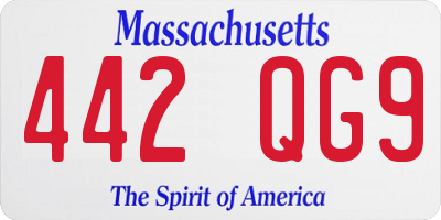 MA license plate 442QG9