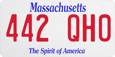 MA license plate 442QH0