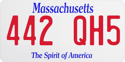 MA license plate 442QH5