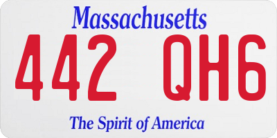 MA license plate 442QH6