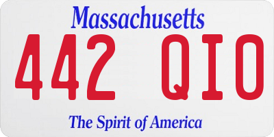 MA license plate 442QI0