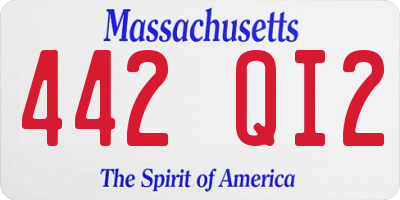 MA license plate 442QI2