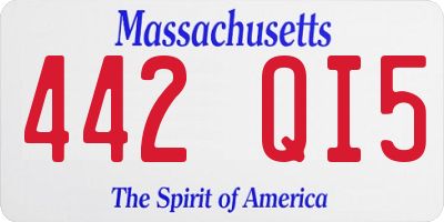 MA license plate 442QI5