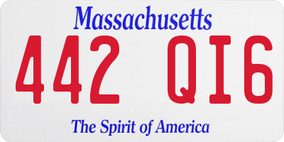 MA license plate 442QI6