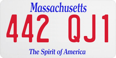 MA license plate 442QJ1