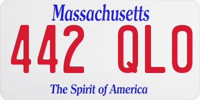 MA license plate 442QL0