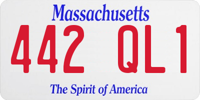 MA license plate 442QL1