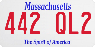 MA license plate 442QL2