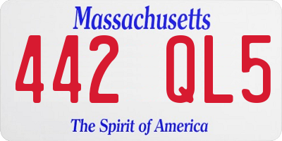 MA license plate 442QL5