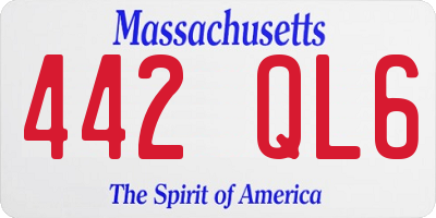 MA license plate 442QL6