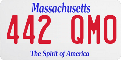 MA license plate 442QM0