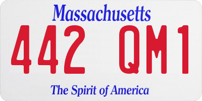 MA license plate 442QM1
