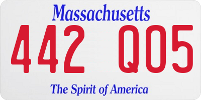 MA license plate 442QO5