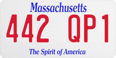 MA license plate 442QP1