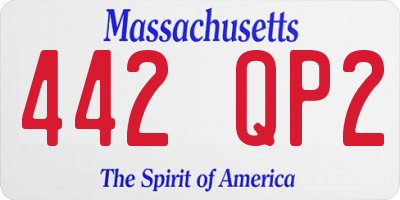 MA license plate 442QP2