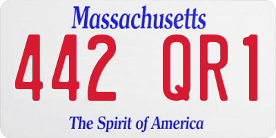 MA license plate 442QR1