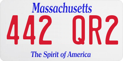 MA license plate 442QR2