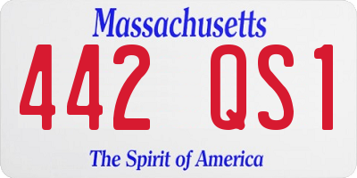 MA license plate 442QS1