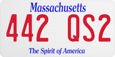 MA license plate 442QS2