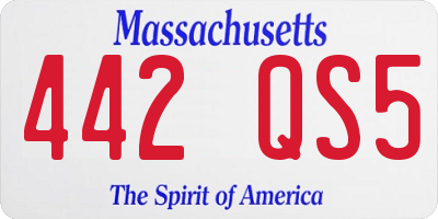 MA license plate 442QS5