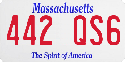 MA license plate 442QS6
