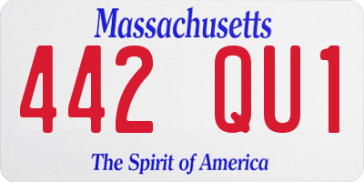 MA license plate 442QU1