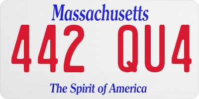 MA license plate 442QU4