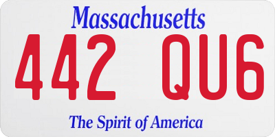 MA license plate 442QU6