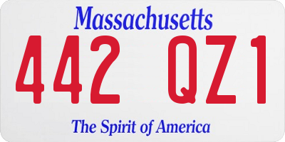 MA license plate 442QZ1