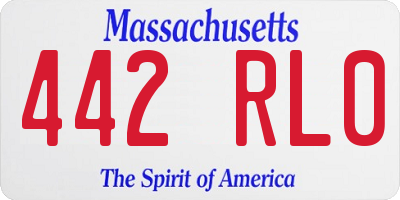 MA license plate 442RL0