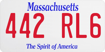 MA license plate 442RL6