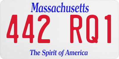 MA license plate 442RQ1