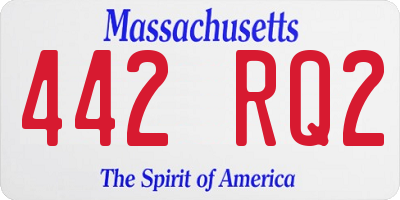 MA license plate 442RQ2