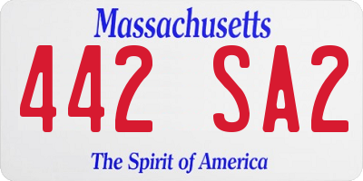 MA license plate 442SA2
