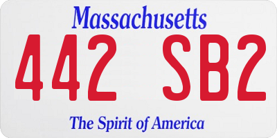 MA license plate 442SB2