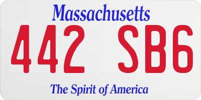 MA license plate 442SB6