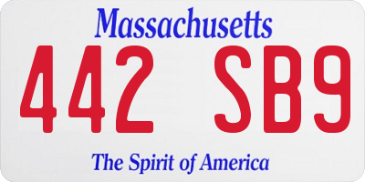 MA license plate 442SB9