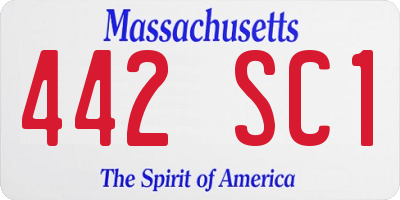 MA license plate 442SC1