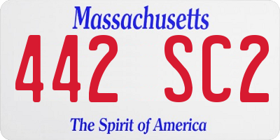 MA license plate 442SC2