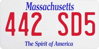 MA license plate 442SD5