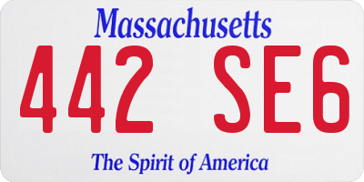 MA license plate 442SE6