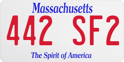 MA license plate 442SF2